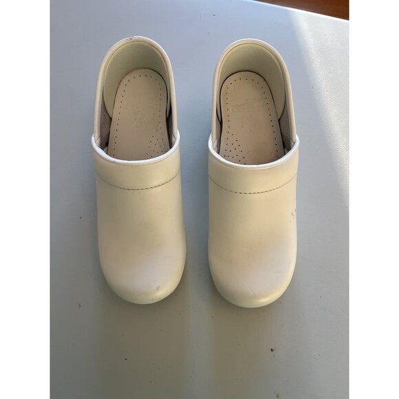 DANSKO Clogs Slip On Comfort Nurse Nursing Shoes White Leather Size 36 5.5-6 - Picture 1 of 7